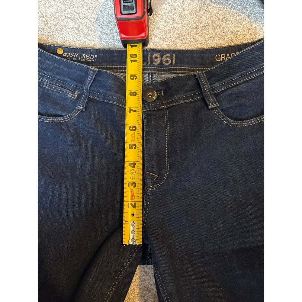 DL 1961 Grace High Rise Straight Denim Jeans Size 27 Dark Wash Classic Preppy - Picture 12 of 12